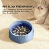 Blue dual-purpose slow food bowl, fast/slow food can be freely switched to adapt to different pet eating habits, cross-border hot selling pet supplies