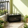 Large Elevated Dog Bowls with Storage Cabinet Containing Large 44L Capacity, Raised Dog Bowl Stand Pet Food Bowl Pet Feeding Station