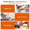 Pet Grooming Vacuum Hair Dryer & Nail Grinder Kit