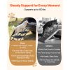 Dog Stairs for Car, 4 Steps Extra Wide Foldable Dog Ramp for Large Dogs with Non-Slip Rug Surface, Portable Lightweight Pet Ladder for Car, SUV, Truck