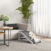 Dog Ramp for Bed Pet Access Non-Slip Carpet Top Platform 49 x 16 x 14 White