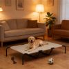 Large dog bed, pet bed, beige