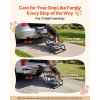 Dog Stairs for Car, 4 Steps Extra Wide Foldable Dog Ramp for Large Dogs with Non-Slip Surface, Portable Lightweight Pet Stairs Ladder for Car, SUV