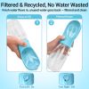 2-in-1 Portable Dog Water Bottle Food Container, Travel Dog Bowl Dispenser for Hiking, Walking