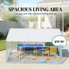 Outdoor kennel, dog house, dog cage, silver